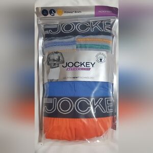 Jockey  3 Pack Active Micro Briefs - Navy and Orange
